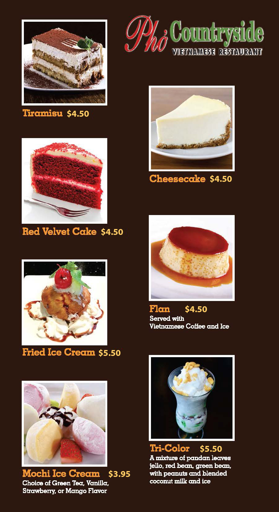 Desserts Menu (Quincy)